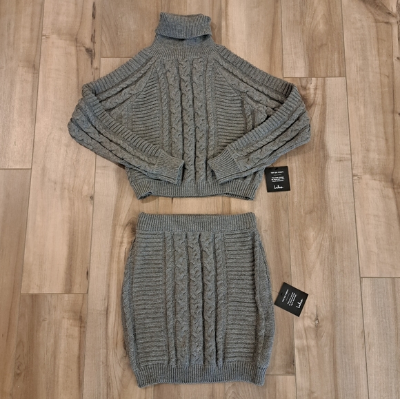 Lulus Sweaters - LULU'S Sweater Skirt Set